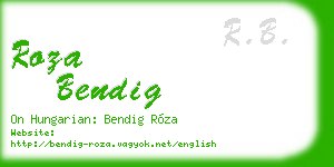 roza bendig business card